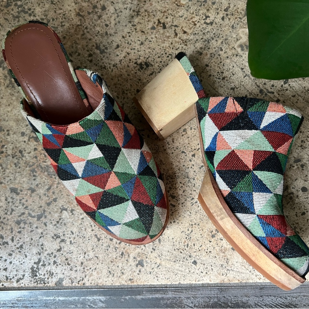 COPY - Patchwork Wooden Mules